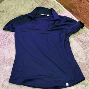 Womens Navy Golf Shirt size small
